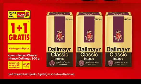 Kawa mielona Classic Intense Dallmayr promocja w Biedronka