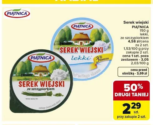 Serek wiejski PIĄTNICA promocja w Carrefour Market