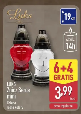 Znicz Serce mini Luks promocja w Aldi