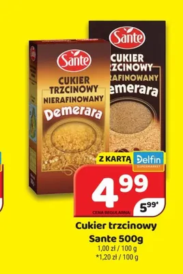 Cukier trzcinowy Sante Demerara promocja w Delfin