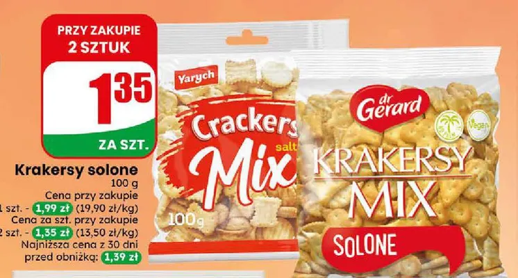Krakersy solone mix Yarych promocja w Dino