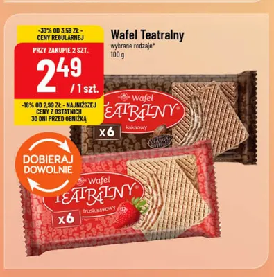 Wafel Teatralny truskawkowy promocja w POLOmarket