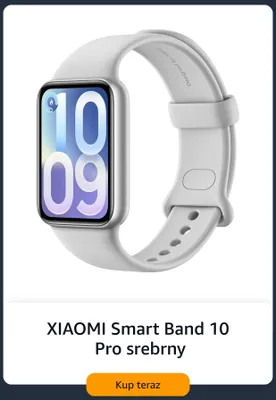 Smart band Xiaomi Smart Band 10 Pro srebrny promocja w Amazon