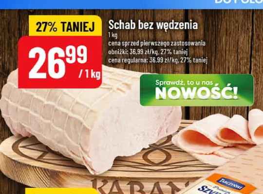Schab bez wędzenia promocja w POLOmarket