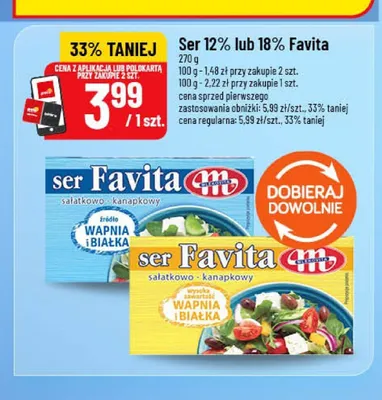 Ser sałatkowo-kanapkowy Favita 18% promocja w POLOmarket