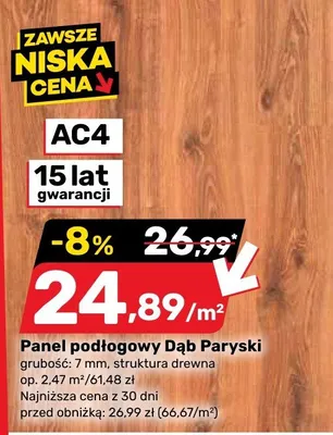 Panel podłogowy Dąb Paryski promocja w Bricomarche