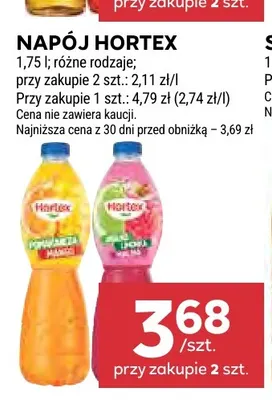 Napój Hortex promocja w Stokrotka