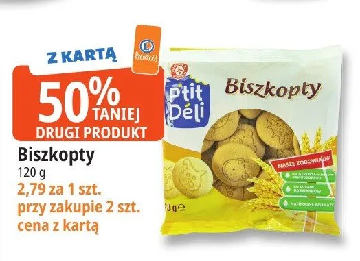 Biszkopty P'tit Déli promocja w Leclerc