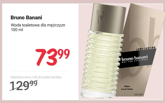 Woda toaletowa dla mężczyzn Bruno Banani promocja w Rossmann