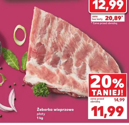 Żeberka wieprzowe płaty promocja w Kaufland