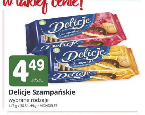 Ciastka Delicje Szampańskie pomarańczowe promocja w Marketvita
