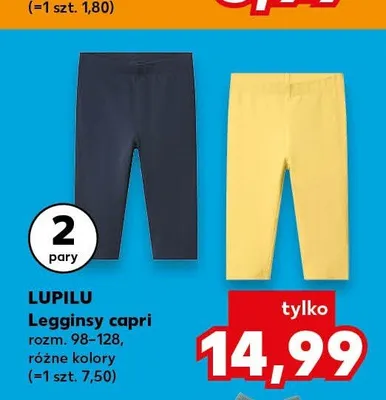 Legginsy capri dziecięce Lupilu 2-pak promocja w Kaufland