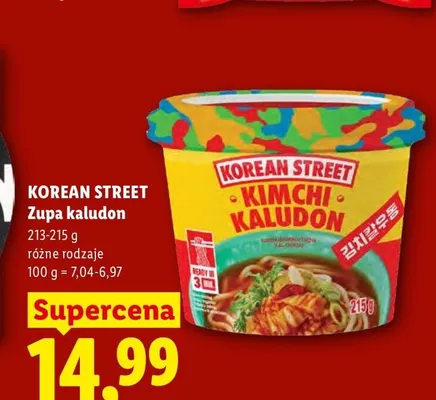 Zupa kaludon Korean Street Kimchi promocja w Lidl