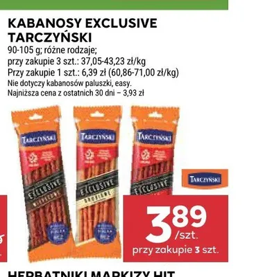 Kabanosy Exclusive Tarczyński promocja w Stokrotka