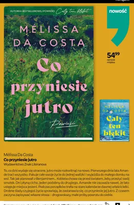 Książka Co przyniesie jutro Mélissa Da Costa oprawa miękka promocja w Empik