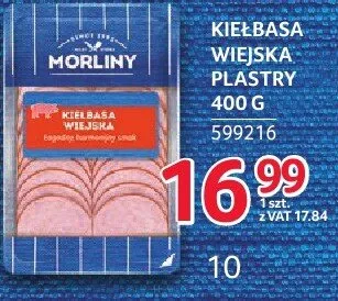 Kiełbasa wiejska Morliny plastry 400g promocja w Selgros