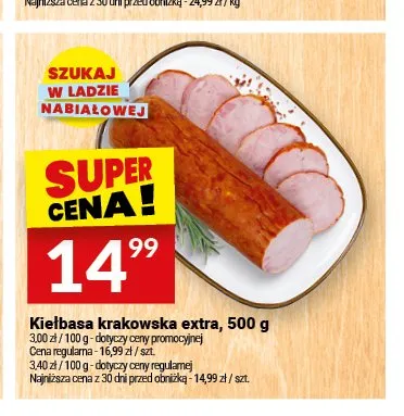 Kiełbasa krakowska extra Białecki Wędzarnia promocja w Twój Market