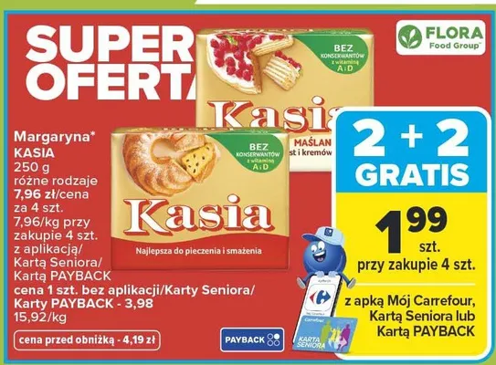 Margaryna KASIA różne rodzaje promocja w Carrefour Market