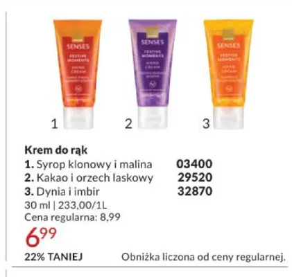 Krem do rąk Avon Senses Kakao i orzech laskowy promocja w AVON