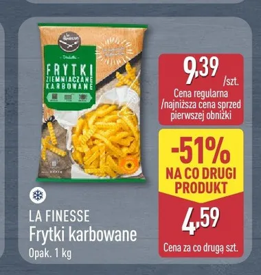 Frytki karbowane La Finesse promocja w Aldi