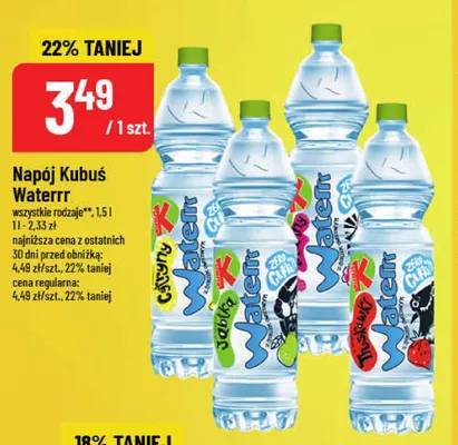 Napój Kubuś Waterrr promocja w POLOmarket