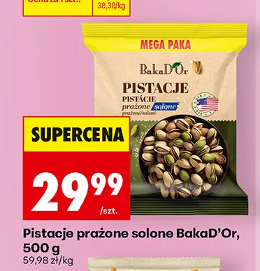 Pistacje prażone solone BakaD'Or promocja w Biedronka