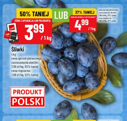 Śliwki polskie promocja w POLOmarket