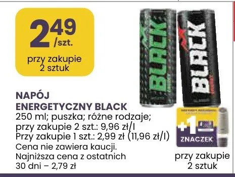 Napój energetyczny black promocja w Stokrotka