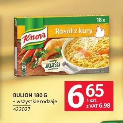 Bulion Rosół z kury Knorr promocja w Selgros