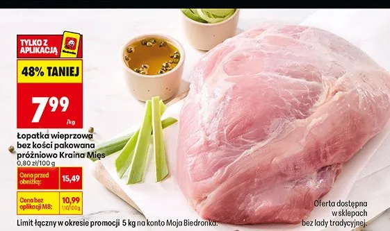 Łopatka wieprzowa bez kości polewana sosem Krajna Kujaw promocja w Biedronka