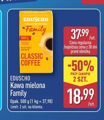 Kawa mielona Family Eduscho promocja w Aldi