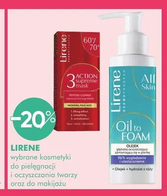Kosmetyki do pielęgnacji i oczyszczania twarzy oraz do makijażu Lirene promocja w Super-Pharm