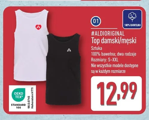 Top damski/męski #ALDIORIGINAL promocja w Aldi