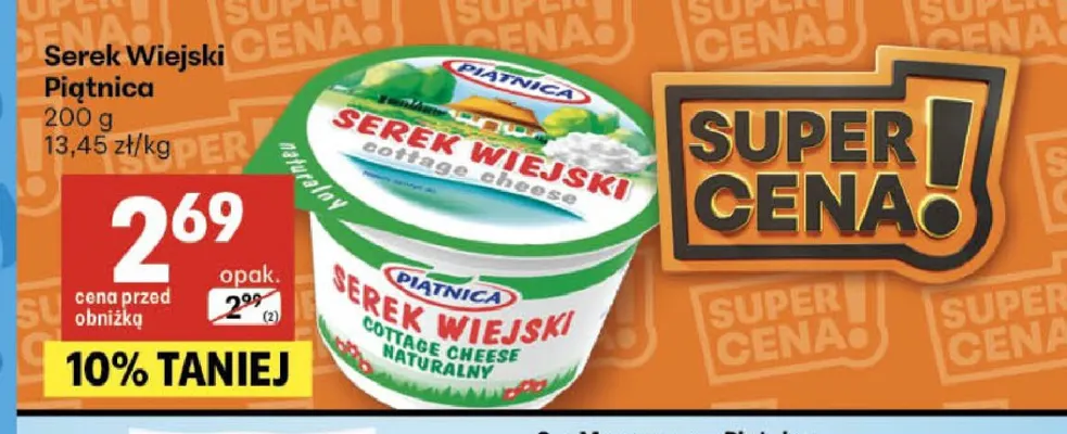 Serek Wiejski Piątnica promocja w Delikatesy Centrum