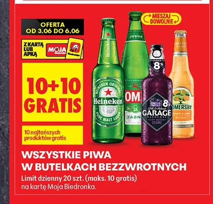 Piwo Łomża Jasne promocja w Biedronka