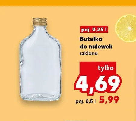 Butelka do nalewek szklana 0,25 l promocja w Kaufland