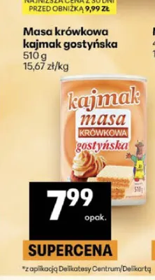 Masa krówkowa kajmak Gostyńska promocja w Delikatesy Centrum