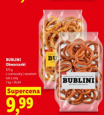 Obwarzanki Bublini z czarnuszką i sezamem promocja w Lidl