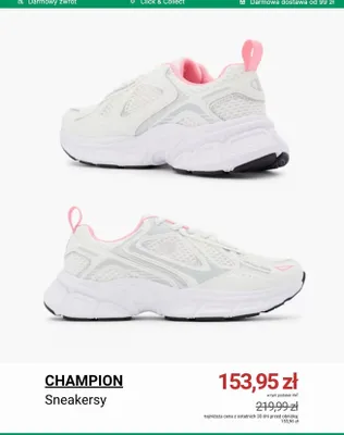Sneakersy Champion promocja w Deichmann