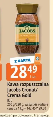 Kawa rozpuszczalna Jacobs Cronat Gold promocja w Leclerc