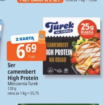 Ser camembert High Protein Turek promocja w Leclerc