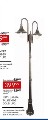 Lampa Talez 6981 Gold LP2 45TY promocja w Abra Meble