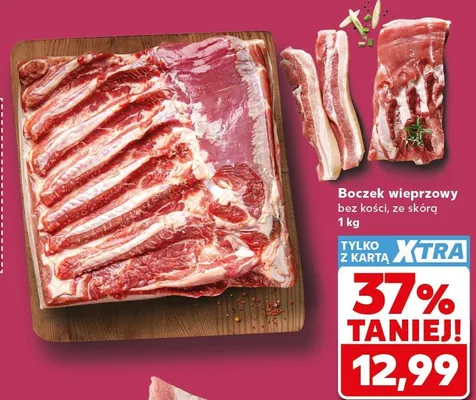 Boczek wieprzowy bez kości ze skórą promocja w Kaufland