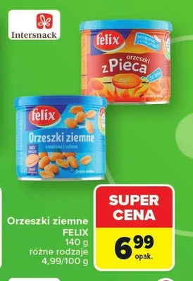 Orzeszki ziemne FELIX smażone i solone promocja w Carrefour