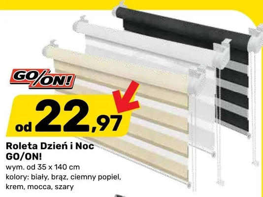 Roleta Dzień i Noc GO/ON! wym. 52 x 140 cm promocja w Bricomarche