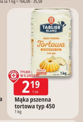 Mąka pszenna tortowa typ 450 Tablier Blanc promocja w Leclerc