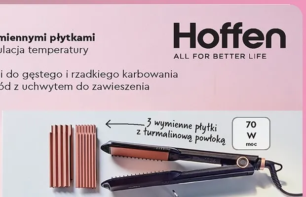 Prostownica z wymiennymi płytkami promocja w Biedronka