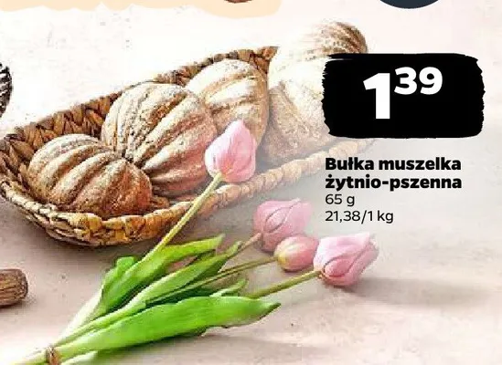 Bułka muszelka żytnio-pszenna promocja w Netto