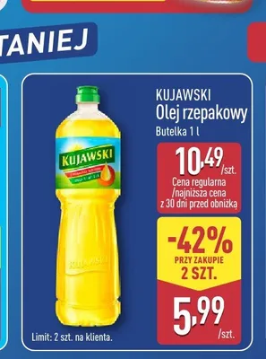 Olej rzepakowy Kujawski promocja w Aldi