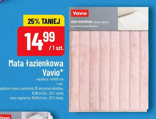 Mata łazienkowa Vavio 40x60 cm promocja w POLOmarket